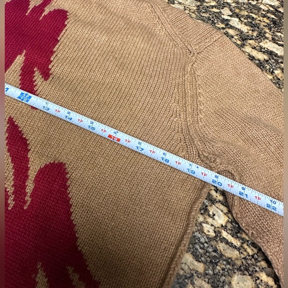 L.A.M.B. By Gwen Stefani Tan Sweater w/Elbow Patches - Size Medium - Picture 6 of 7